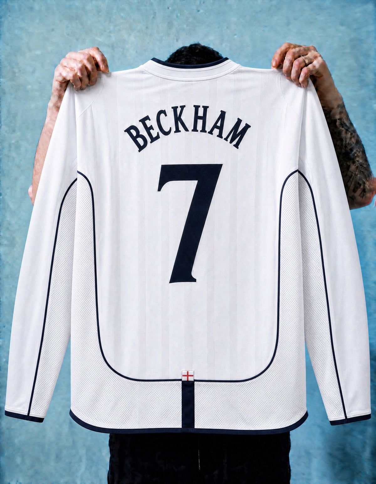 Beckham England Home Long Jersey 2002