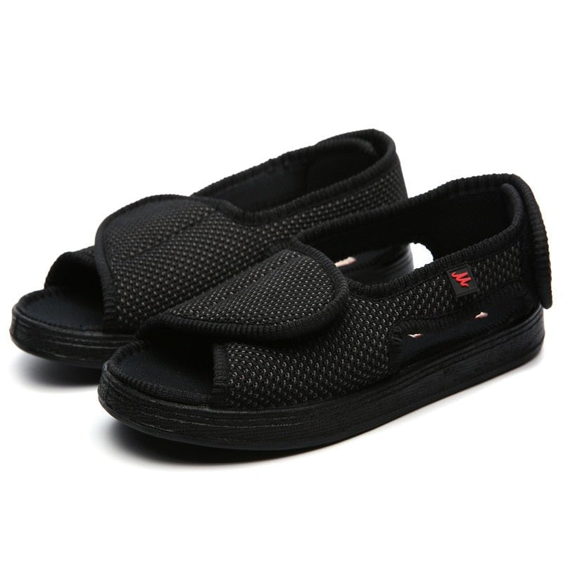 Chelsea Wide Feet Sandals - Black