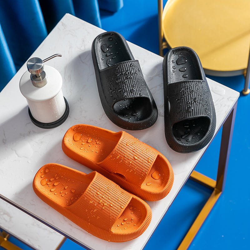 Heel Support Cushion Slides - Black