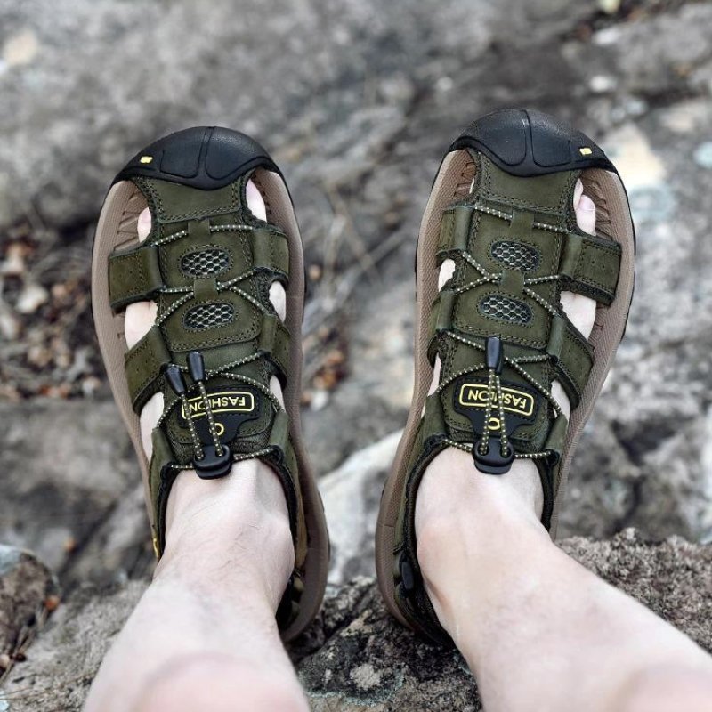 Men's High-Altitude Ortho Heel Strap Sandals - Green
