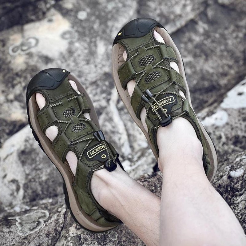 Men's High-Altitude Ortho Heel Strap Sandals - Green