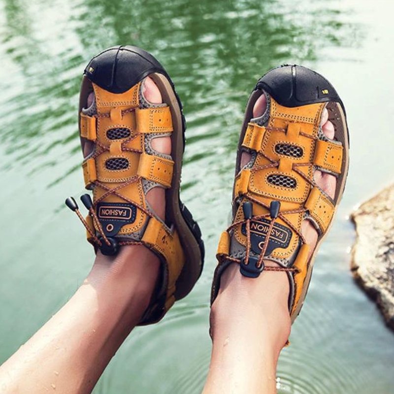 Men's High-Altitude Ortho Heel Strap Sandals - Yellow