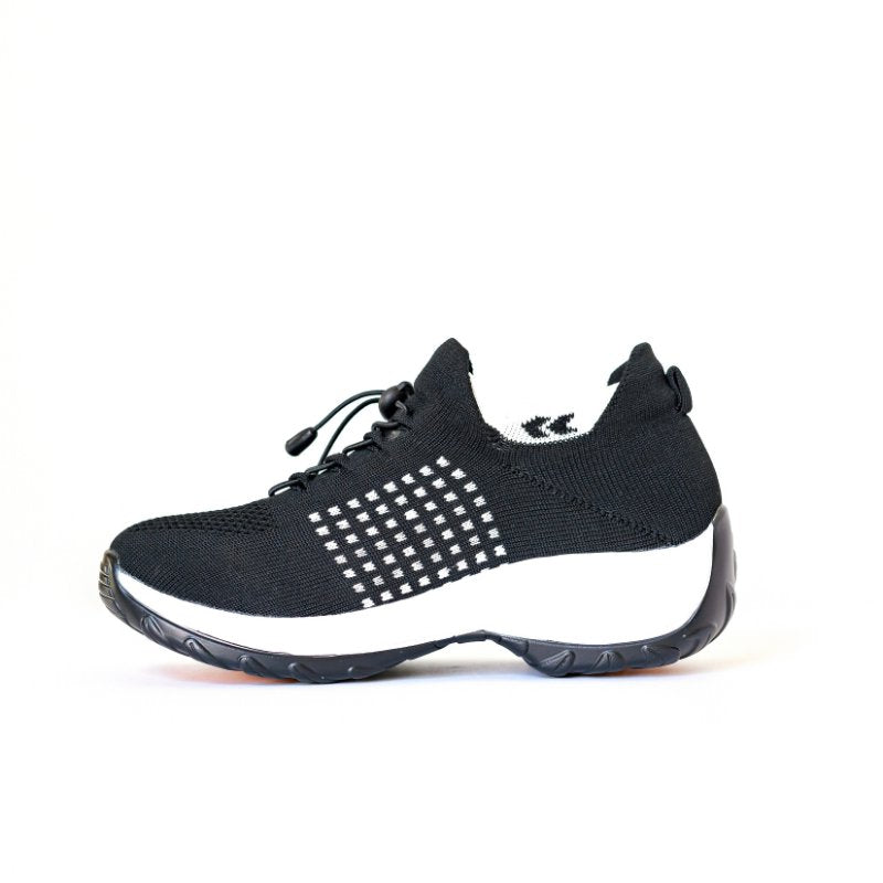 Ortho Stretch Cushion Shoes - Black White