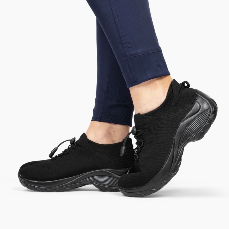 Ortho Stretch Cushion Shoes - Midnight Black