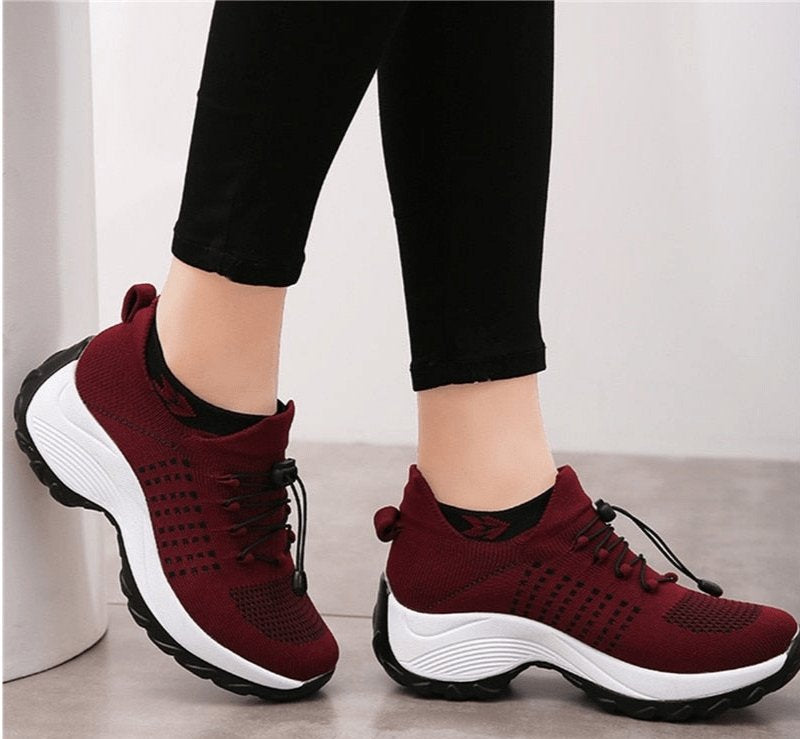 Ortho Stretch Cushion Shoes - Red