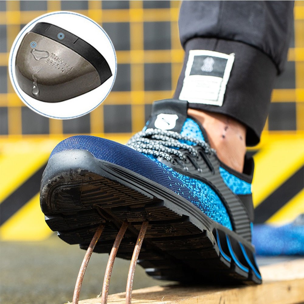 Ortho Reinforced Safety Steel Toe Boots - Blue