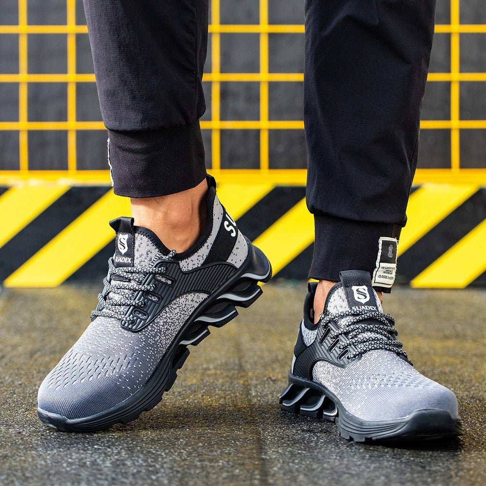 Ortho Reinforced Safety Steel Toe Boots - Grey