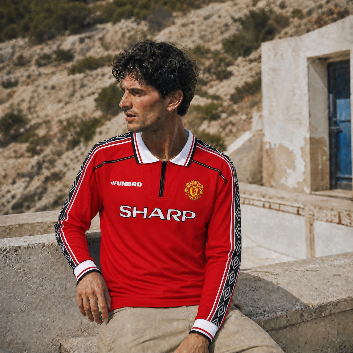 Beckham Man. United Long-Sleeve Home Jersey 1998/99