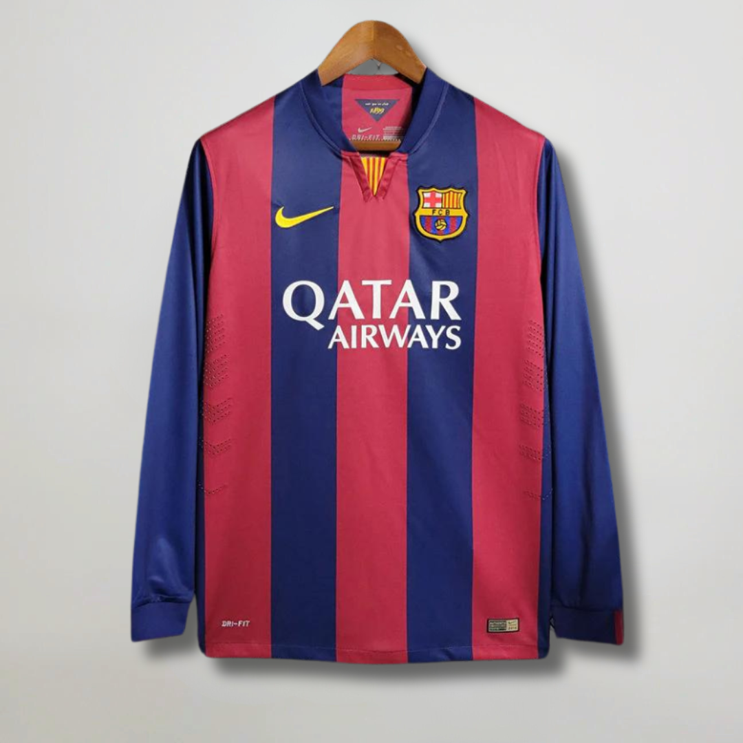Messi Barcelona Home Long Sleeve Jersey 2014/15