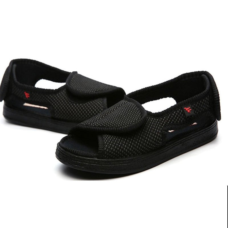 Chelsea Wide Feet Sandals - Black