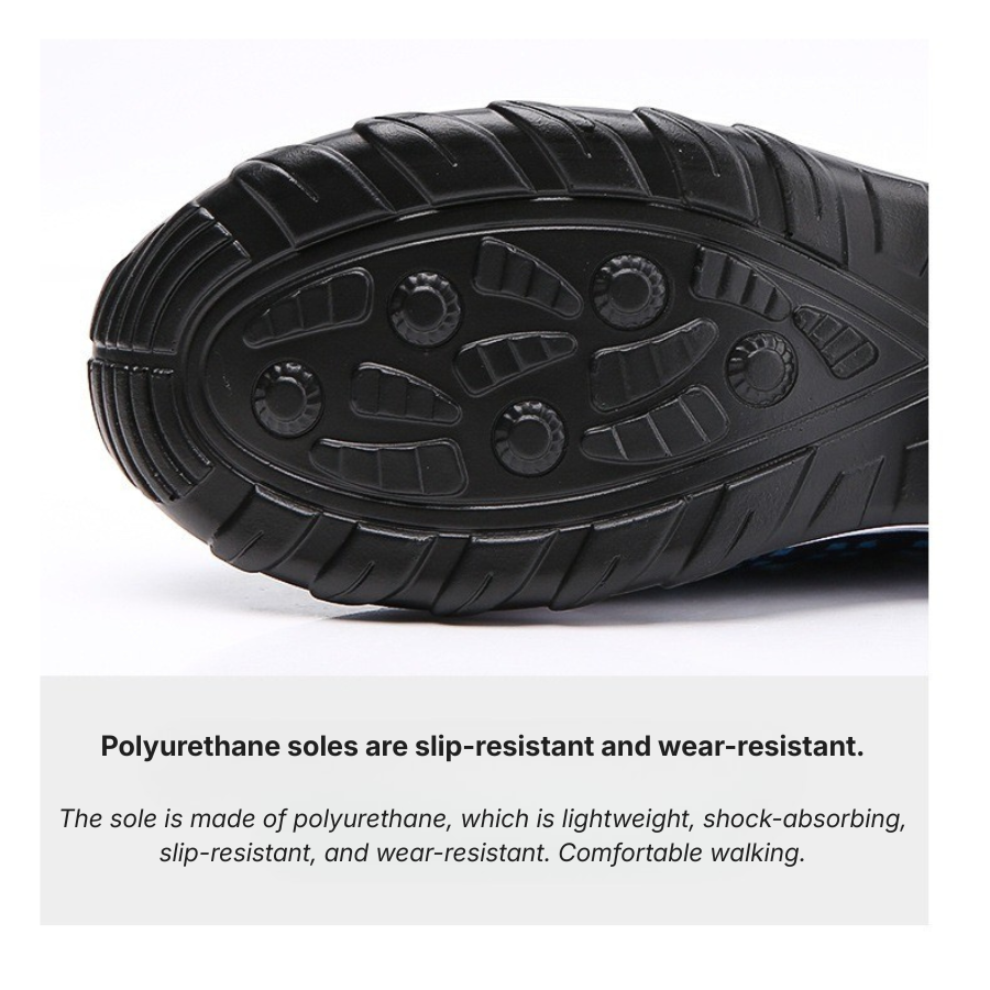 Non-Slip Healthcare Worker Ortho Stretch Cushion Shoes - Midnight Black